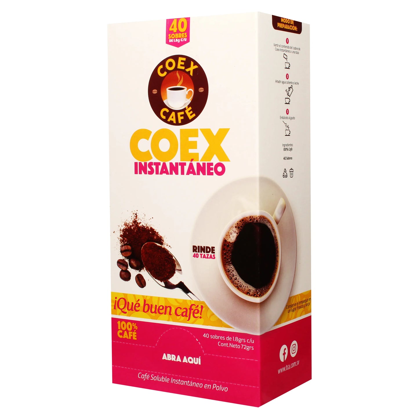 Café Coex Instantaneo 40 sobres