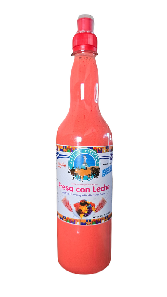 Jarabe de Fresa con Leche para Minutas
